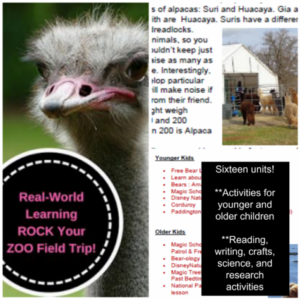 zoo unit studies homeschool lesson plans bundle