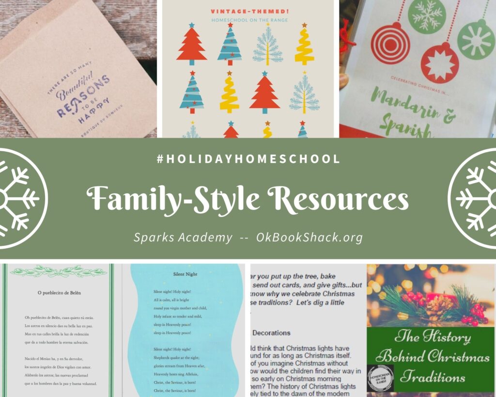 family style homeschool christmas resources